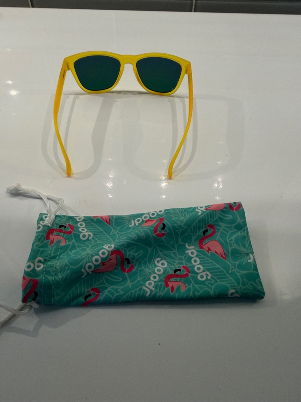 Goodr Adult Sunglasses with Pink Mirrored Lenses - Picture 4 of 5